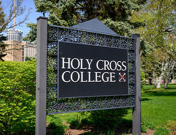 Photo of the Holy Cross College sign. Links to Gifts by Will gifts_will.jpg